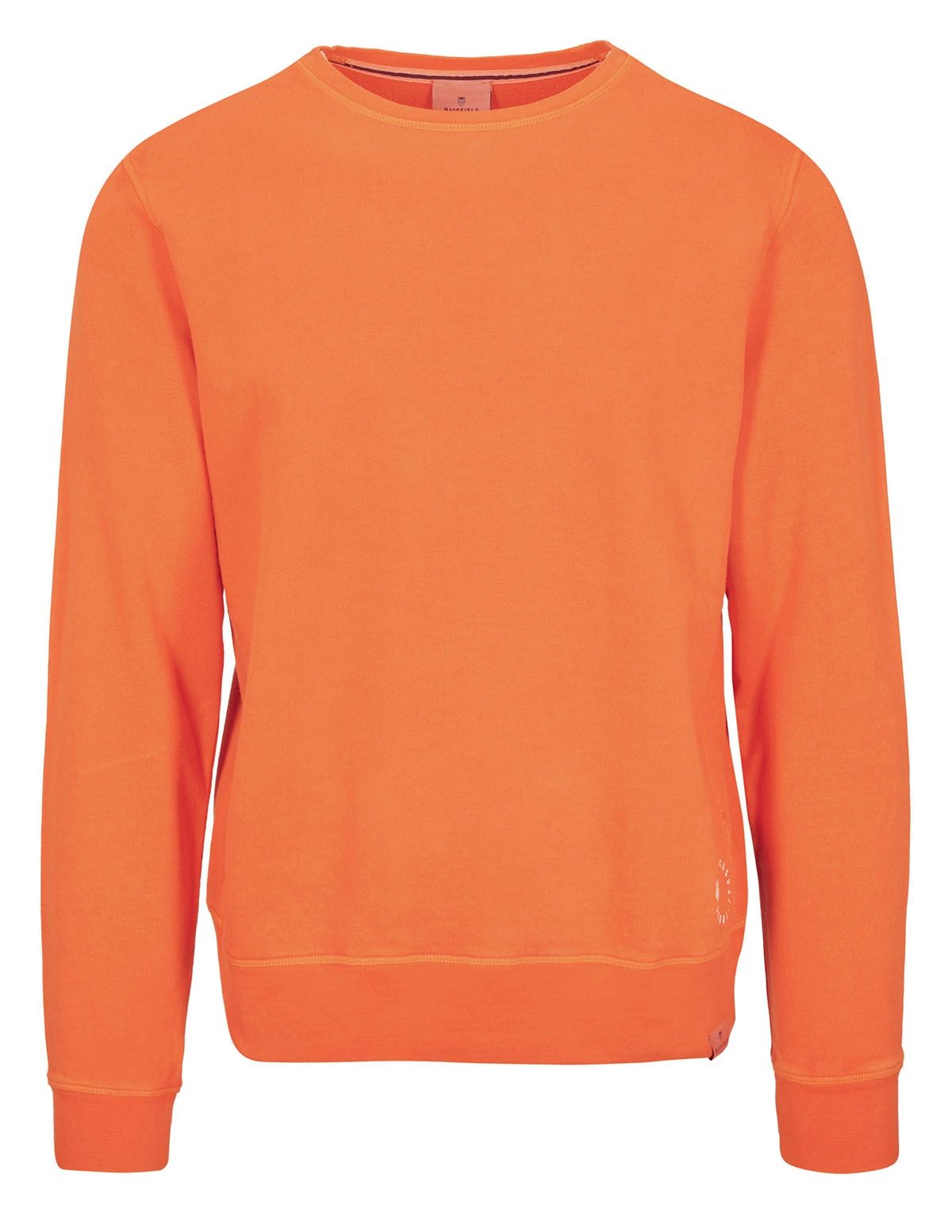 Rundhals Sweatshirt mit Print - Orange