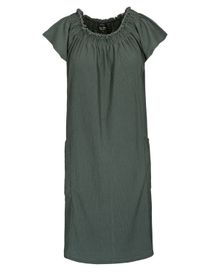 Kleid mit Carmenausschnitt - Dark Olive