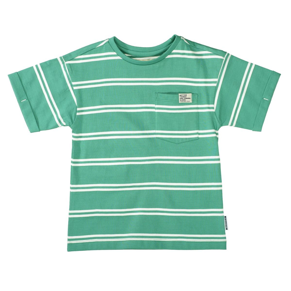 T-Shirt oversized im Streifen-Design - Emerald