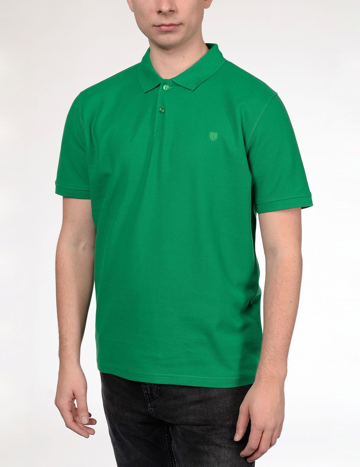 Poloshirt mit Label-Stickerei - Ultra Green