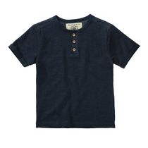 BASEFIELD T-Shirt mit Knopfleiste - Navy