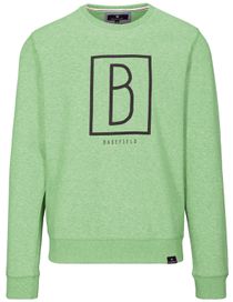 Sweatshirt mit aufgeflocktem Logo - Sea Green meliert