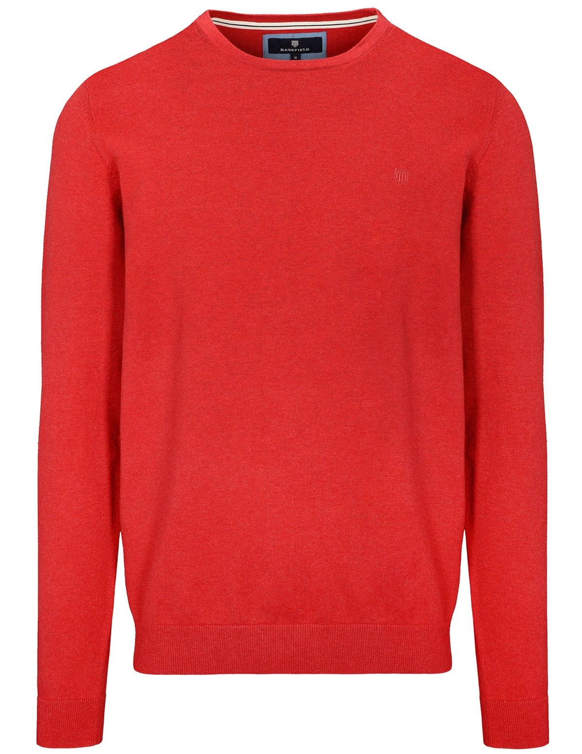 Pullover mit Logo-Stickerei auf Brusthöhe - Fresh Red