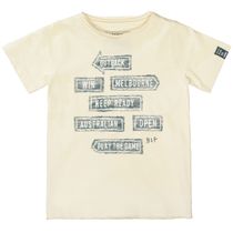 BASEFIELD T-Shirt Slim Fit mit Print - Ivory