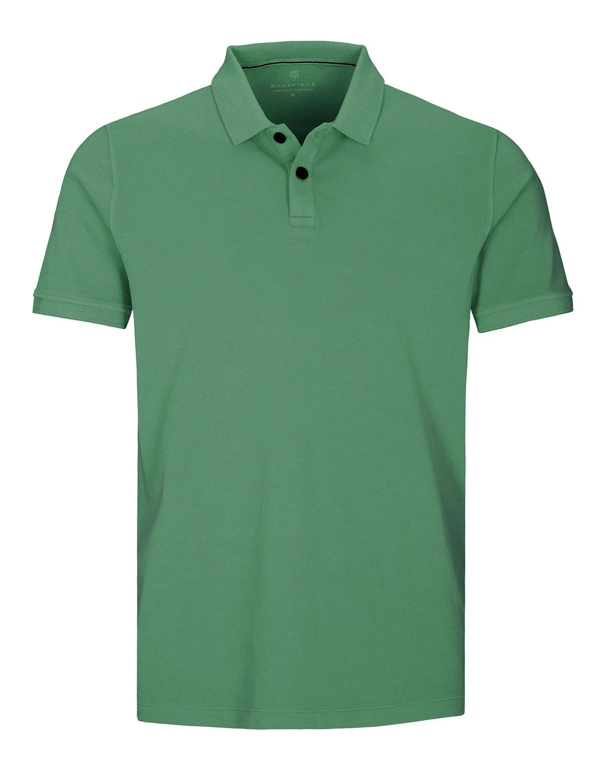 ORGANIC COTTON Poloshirt mit Label-Print  - Palm Green