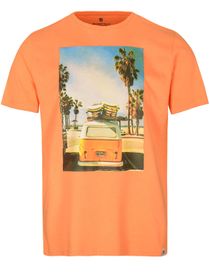 Rundhals T-Shirt Vacation - Bright Peach