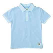 Poloshirt mit Label-Patch - Sky Blue