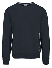 Rundhals Sweatshirt mit Print - Blue Navy