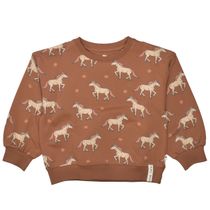 Sweatshirt mit Pferde-Prints-Allover - Cinnamon 