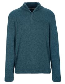 Troyer Pullover aus reiner Baumwolle - Blue Petrol