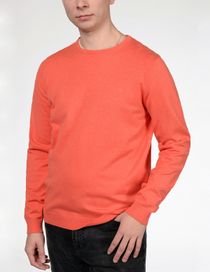Pullover mit Labelstickerei auf der Brust - Fuchsia Melange