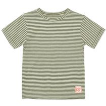 BASEFIELD T-Shirt mit Logo-Patch am Saum - Washed Olive