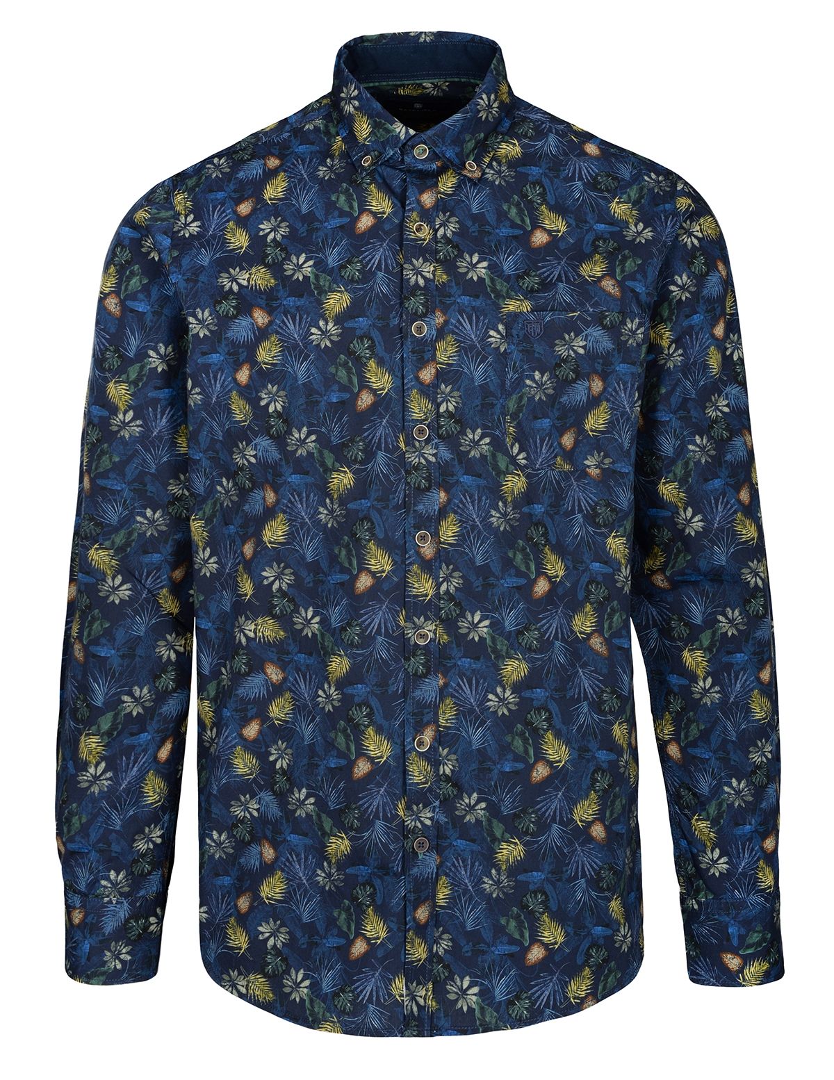 Freizeithemd mit floralem Allover-Print - Blue Navy