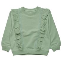 Sweatshirt mit Volants - Soft Olive