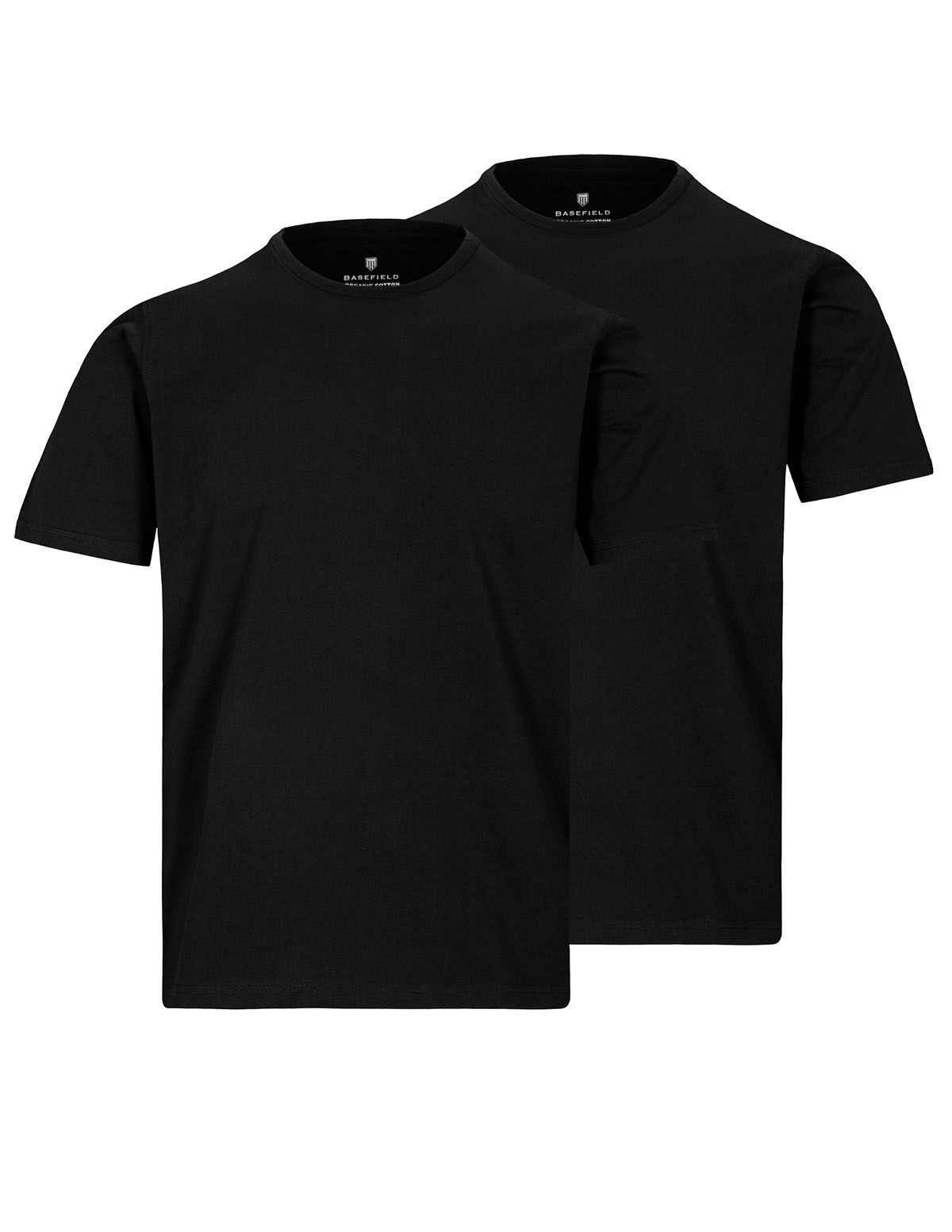 T-Shirt  - Doppelpack aus Bio-Baumwolle - Schwarz