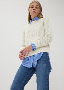 leichter Pullover aus Ajourstrick - SOFT CREAM