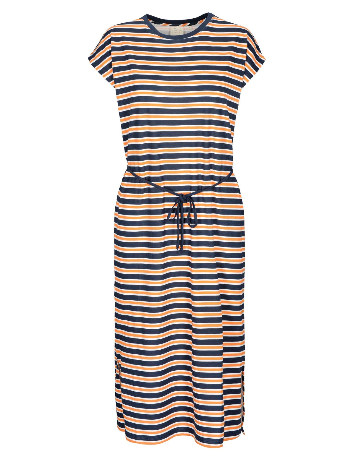 Jersey Kleid mit Stoffgürtel - Blue Navy Mango