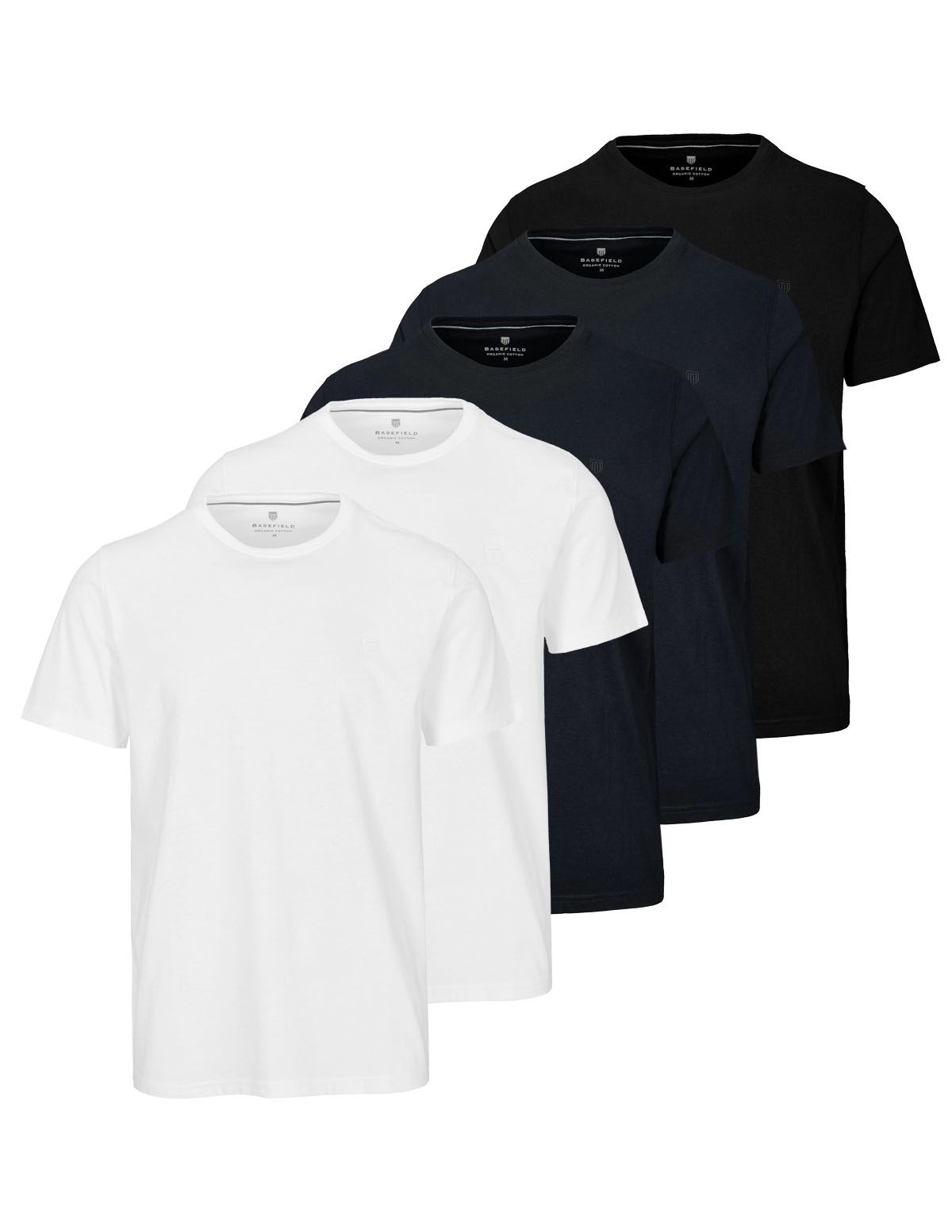 5er-Pack T-Shirt mit Rundhalsausschnitt - Mehrfarbig