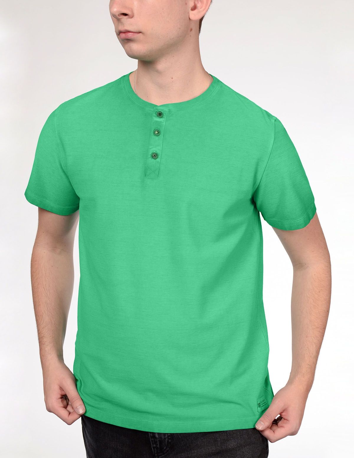 Henleyshirt kurzärmlig - Ultra Green