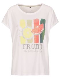 Shirt mit Frontprint - White