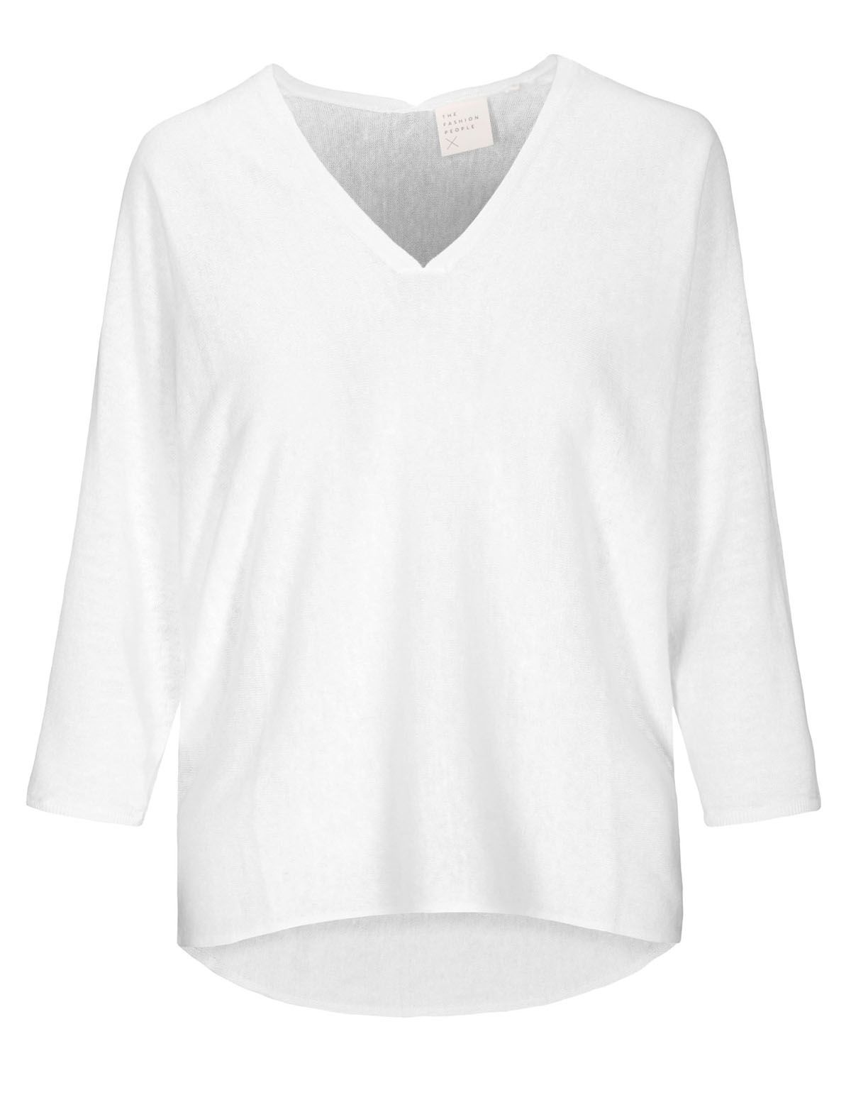 Sweater Leinenmix - BRIGHT WHITE