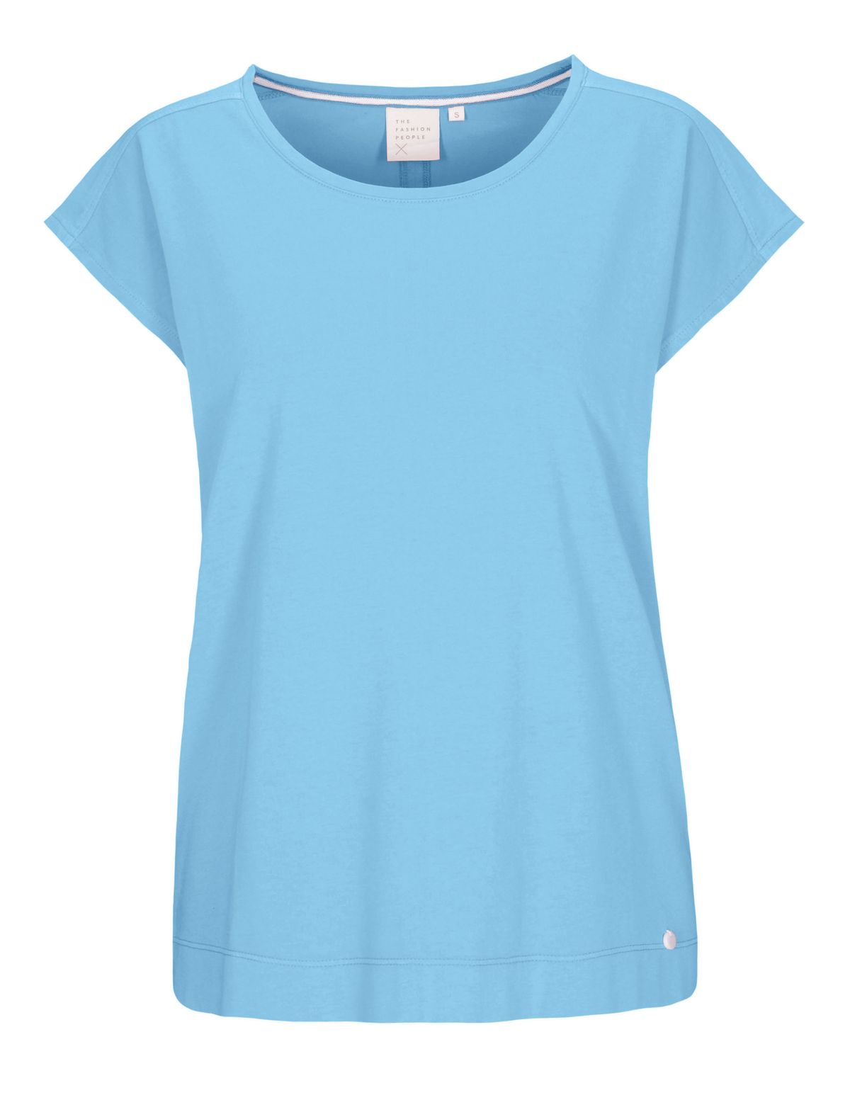T-Shirt Rundhals-pacific-blue