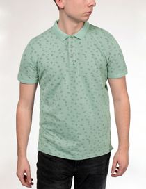 Poloshirt mit Allover-Print - Aloe Green