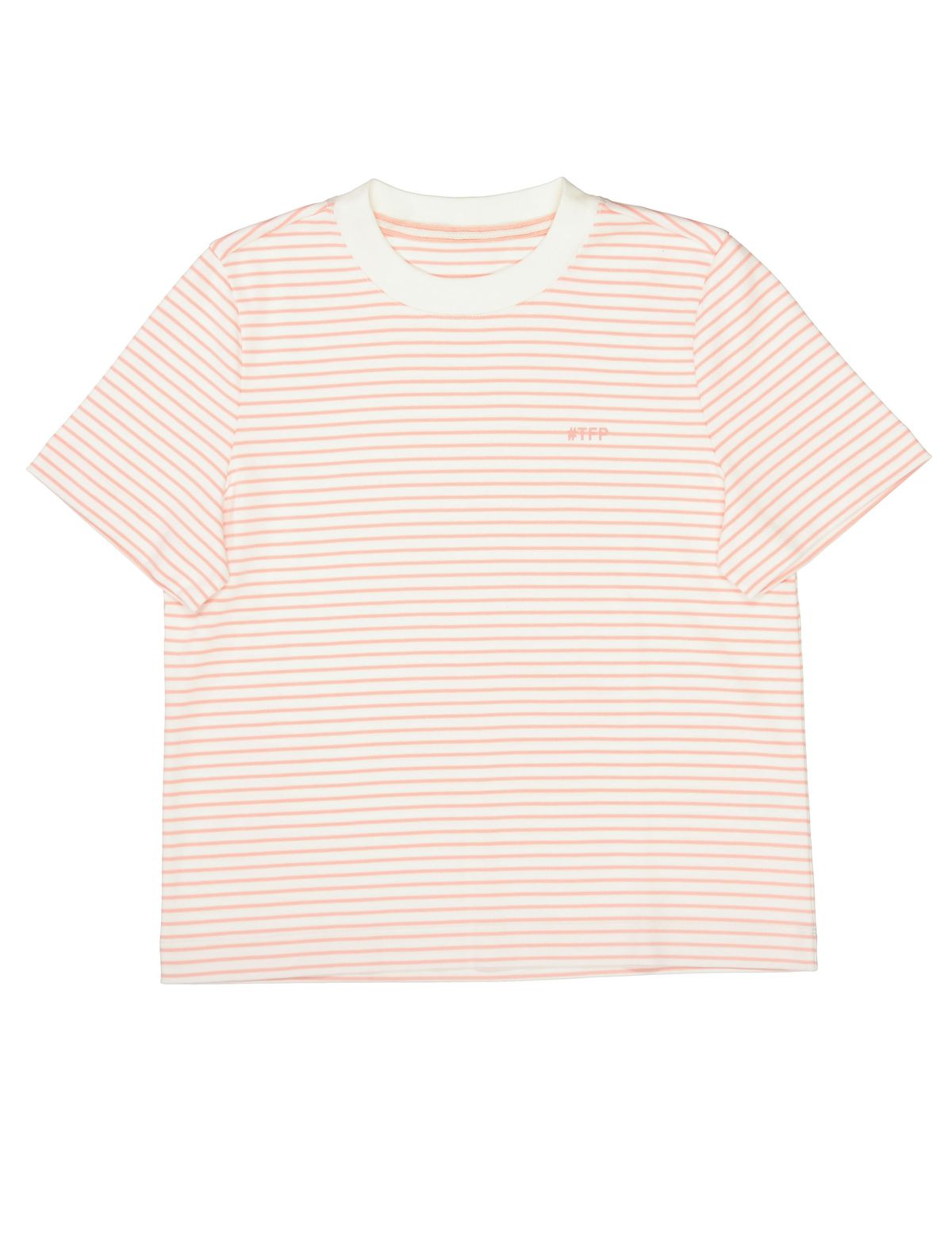 T-Shirt gestreift mit Logo - Flamingo