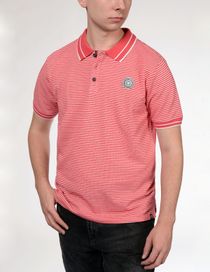 Poloshirt mit Streifen-Design - Fuchsia