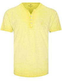 Henley Shirt 1/2 Arm - Bright Lemon 