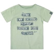 BASEFIELD T-Shirt Slim Fit mit Print - Dark Mint
